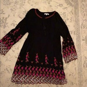 Belle sleeve, scalloped bottom dress